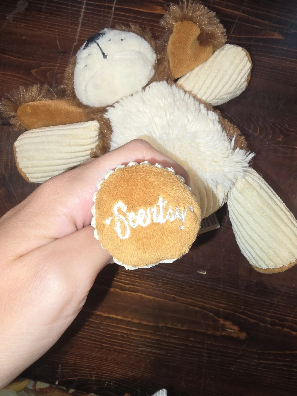 ​Scentsy Buddy Puppy Dog Plush Corduroy Zipper Pocket